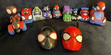 Spidey And His Amazing Friends, Metals Diecast Toy Cars Lot Plush Walkie talkies