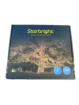 Starbright LED Solar String Lights White, Pack of 2, Outdoor