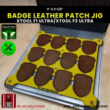xTool F1 Ultra & F2 Ultra Badge Leather Hat Patch Jig | Laser Engraving Template