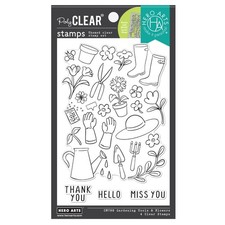 Hero Arts Clear Stamps 4X6-Gardening Tools Flowers
