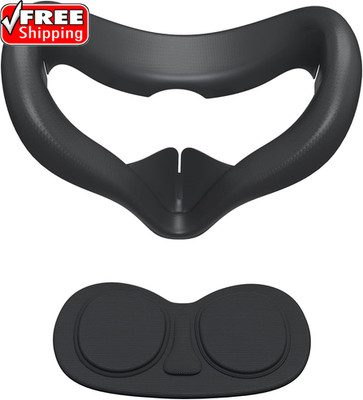 Silicone Face Cover Pad for Oculus/Meta Quest 2 with Lens Protector, Anti-Light