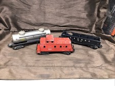 Vintage LIONEL Train 6257 SP CABOOSE, 6032 Gondola 6465 Sunoco Tanker