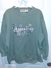 Vintage Extra Touch International Sweater 2XL Green American Grandma Style
