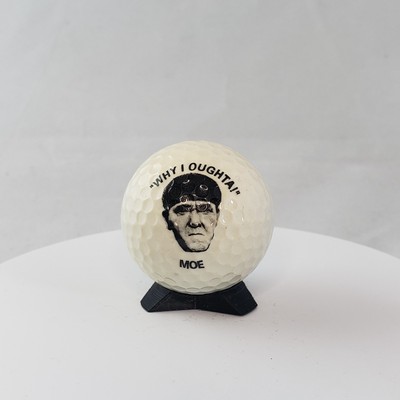 Moe Three Stooges ''Why I Oughta!'' Vintage Collectible Logo Golf ball