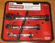 Craftsman 3 Pc Next Gen Ratchet Set Full Polish Thin Profile 9-44992 84t New