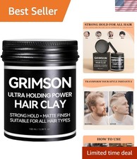 Luxury Hair Clay for Men - Strong Hold, Matte Finish, 100g Ideal for All Styles