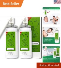 Natural Anti-Snoring Relief Spray - Pack of 2 with Refreshing Mint Flavor
