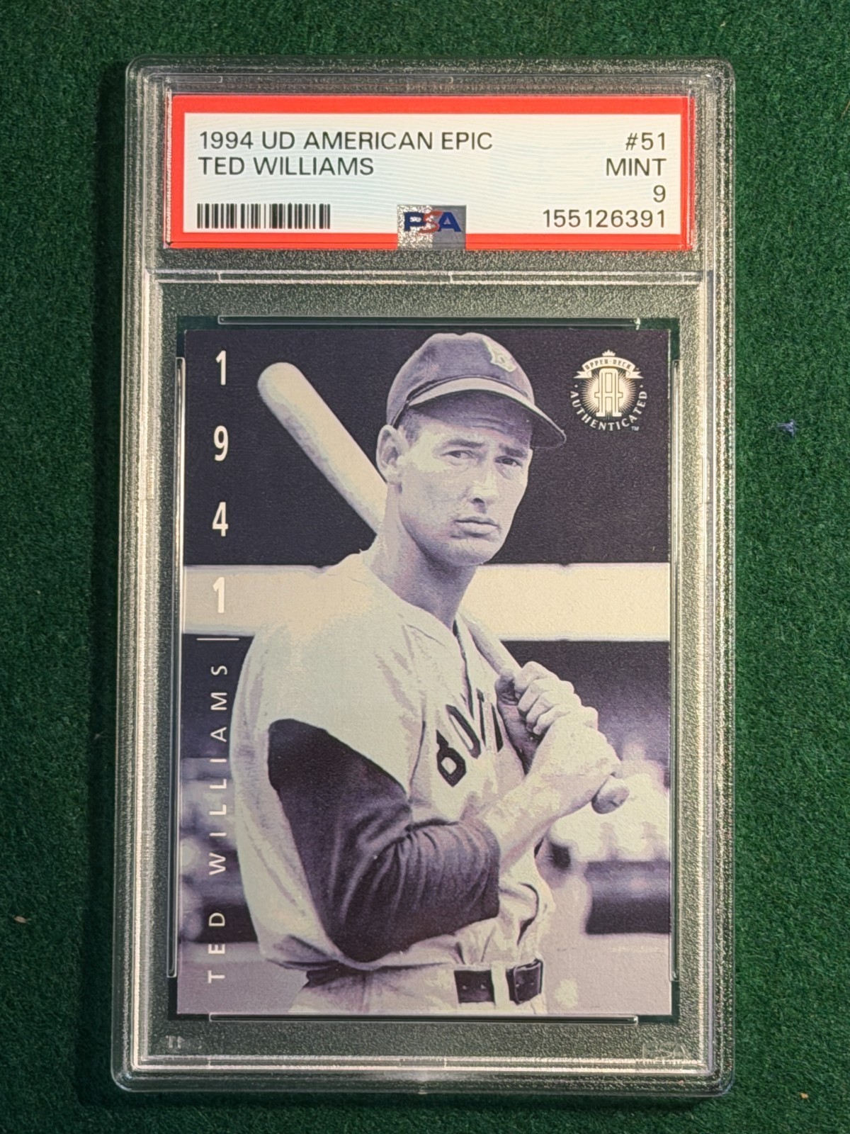 1994 UD American Epic Ted WILLIAMS #51 PSA 9 Low Pop 4 ONLY 3 PSA 10