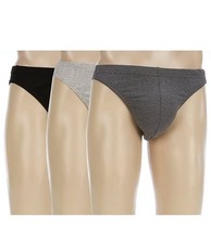 Clearance- NEW Size L Men's Murano Solid Cotton Bikini Briefs Multicolor 3 Pack