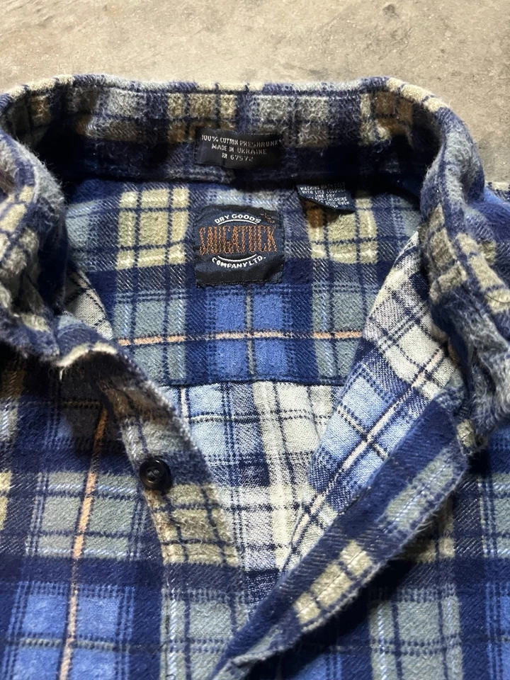 Franela a cuadros vintage Saugatuck Dry Goods talla mediana Foto 2 de 4