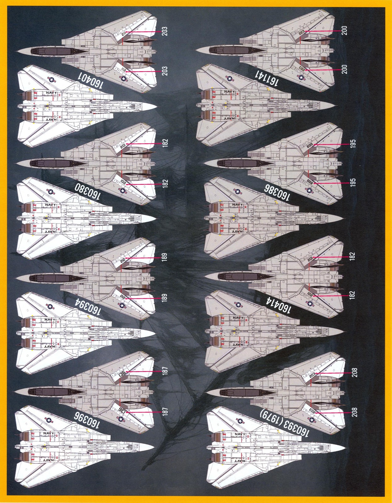 Furball Decals 1/48 GRUMMAN F-14A TOMCAT VF-84 JOLLY ROGERS Colors & Marking #14