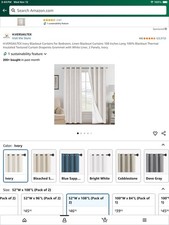 H.VERSAILTEX Blackout Ivory Curtains 108 Inches Thermal Insulated