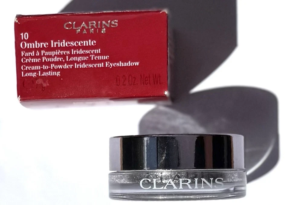 Clarins Ombre Iridescente Cream-to-Powder Iridescent Eyeshadow 10 Silver Grey 7g - Bild 3 von 4