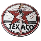 Vintage Texaco Gasoline Sign - Gas Service Station Pump Porcelain Sign