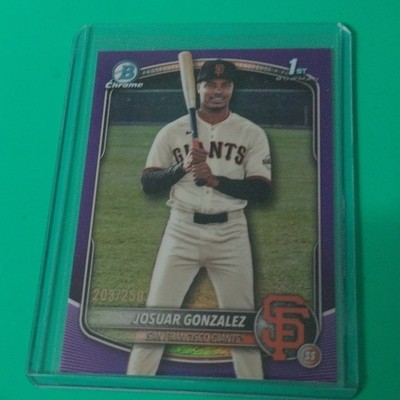 2025 Bowman Chrome 1st Bowman Josuar Gonzalez Purple /250
