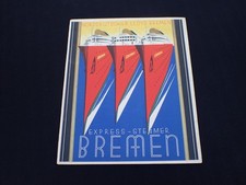 Express Steamer Bremen Norddeutscher Lloy Brochure NICE! #36