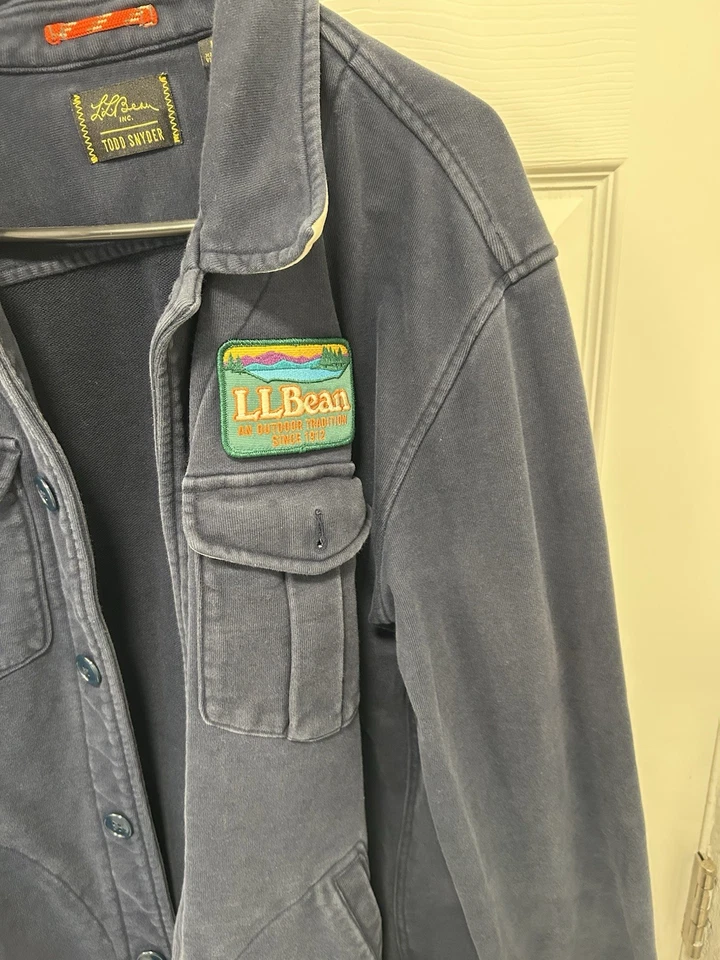 Todd Snyder LL Bean Navy Blue Chore Jacket Size Large - Good Used Condition - Image 3 of 4