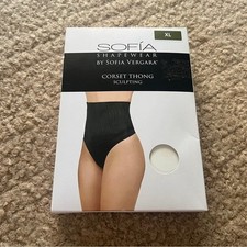 Sofia Shapewear Corset Thong - Black NEW Size X-Large Shaping Underwear NWT