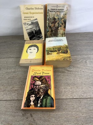 Vintage Dickens & Dickinson Lot 5 Paperbacks Great Expectations Copperfield