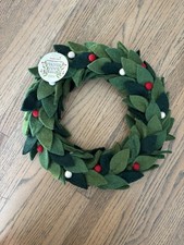 Trader Joe's - 11.8" diameter Handcrafted Felted Wool Holiday Wreath - NEW