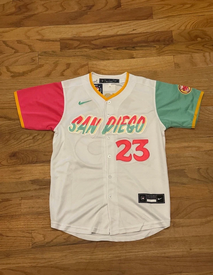 Fernando Tatis Jr #23 City Padres Connect White YOUTH MEDIUM Stitched Jersey - Image 2 of 2