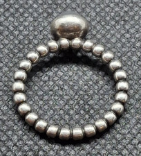 PANDORA 925 Sterling Silver Beaded Ring Size ...