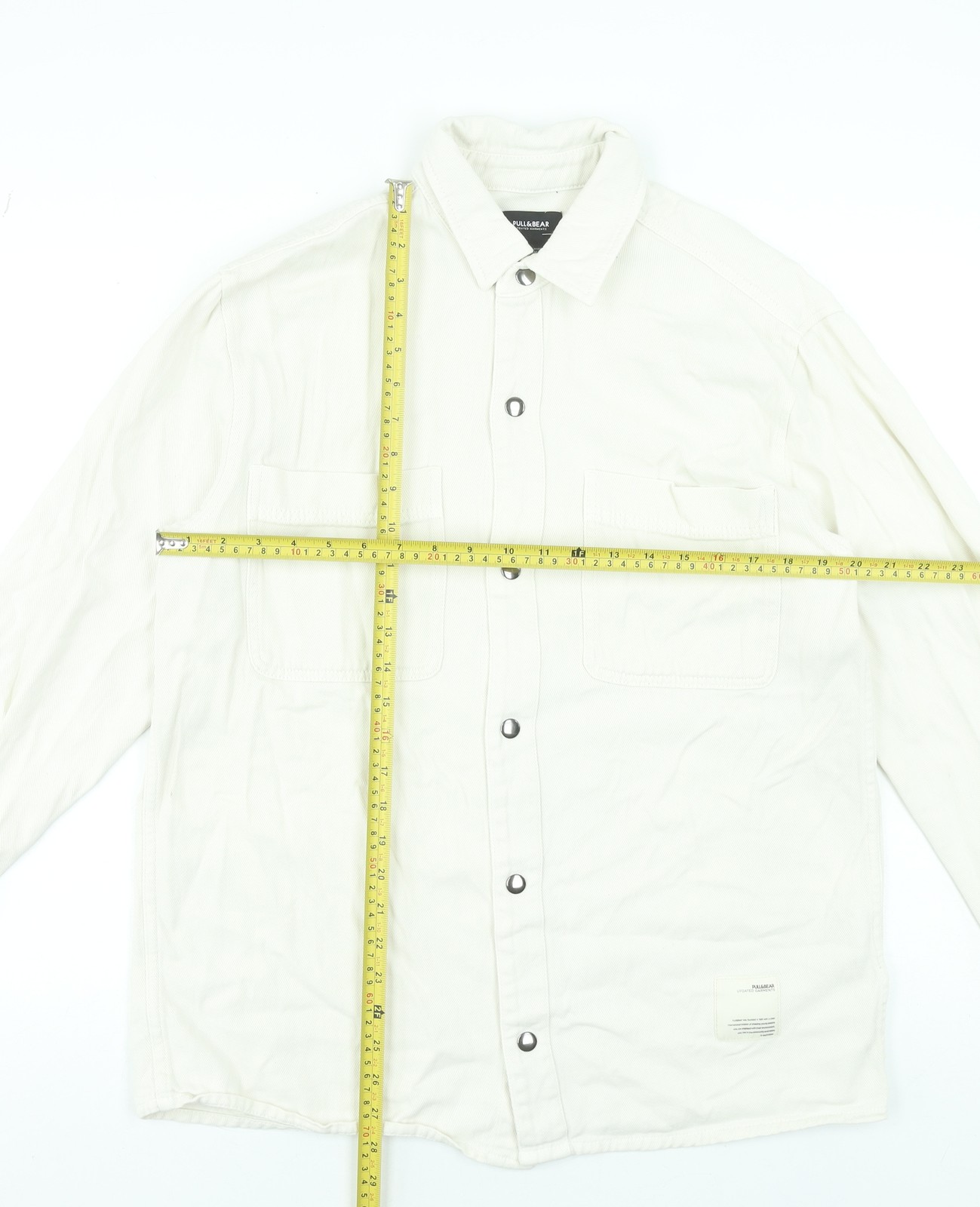 Pull&Bear Men’s Ivory Cotton Basic Jacket Size M … - image 2
