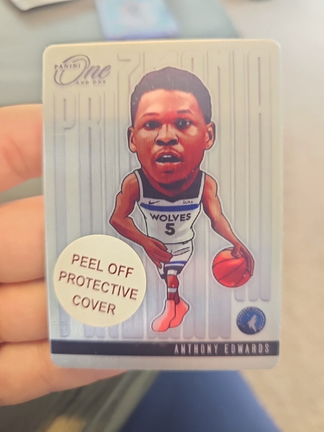 2024-25 Panini One And One - Prizmania #12 Anthony Edwards SSP Case Hit