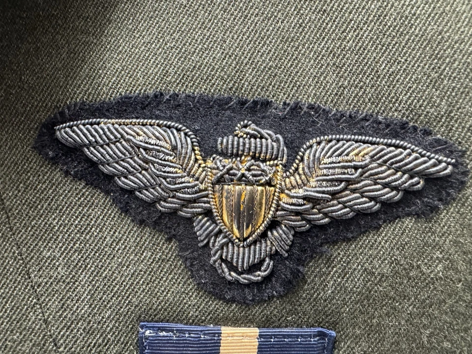 WW2 Original USN Fighter Pilots Green Commander’s Uniform - Image 3 of 4
