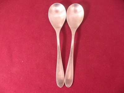 Set Of 2 Robert Welch Meridian teaspoons 18/10 Stainless Flatware 6 3/8'' B