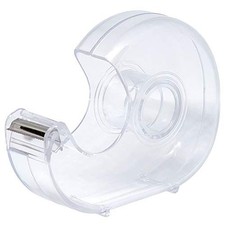 Hand Use Desktop Tape Dispenser, Transparent Plastic Clear Dispenser