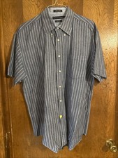 Tommy Hilfiger Linen/Cotton Short Sleeve Button Down Size XL Mens
