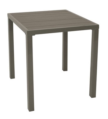 Bistrotisch Balkontisch Gartentisch VARENNA Metall Kunstholz 60x60cm, 2. WAHL