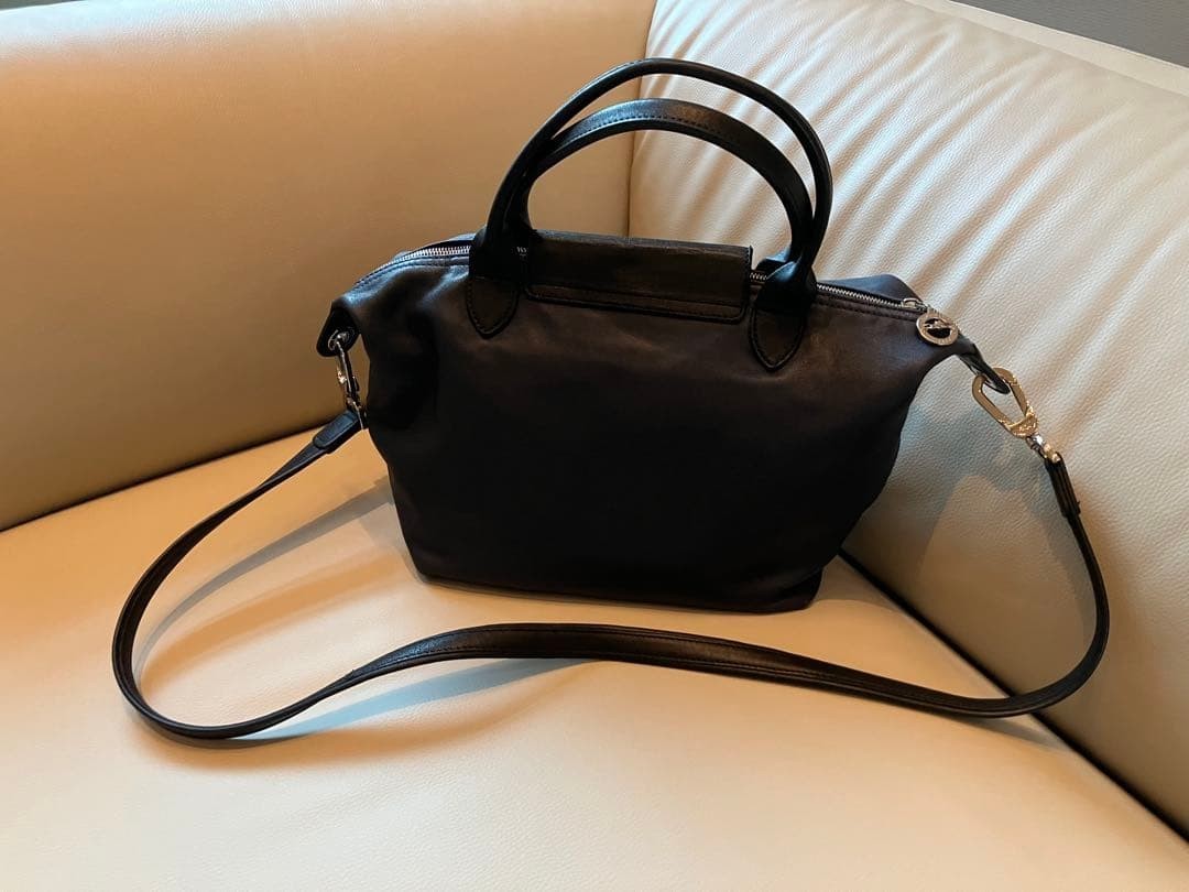 Longchamp Women Bag Rare Official Guarantee Navy Bordeaux Limited Edition Japan image 3