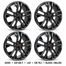 22x9 6x139.7 Black Milled 24mm Wheels Rims 22 Inch Chevy Gmc Cadillac Trucks 22x9 6x139.7 Black Milled 24mm Wheels Rims 22 Inch Chevy Gmc Cadillac Trucks