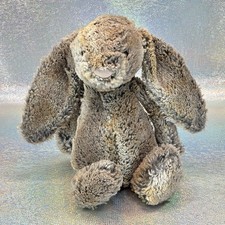 Jellycat London Bashful Woodland Plush Bunny Silver Brown Grey
