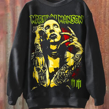 Marilyn Manson artwork black Sweatshirt Unisex All sizes JJ5969
