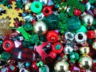 Beads Plastic Christmas Mix 100g DIY Jewellery Making Earrings Necklaces