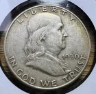 1950-P Franklin Half Dollar - Actual Coin Shown - Free Ship - 90% Silver INV#316