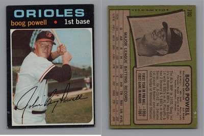 BOOG POWELL  1971  Topps Vintage  #700  Orioles   READ  (J2
