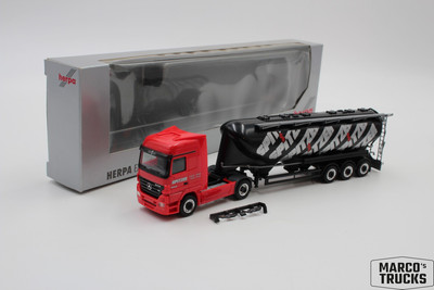 Herpa MB Actros MP2 LH V8 Milk Silo Semi-Trailer Truck ''Spitzer Elztal Dallau'' 1