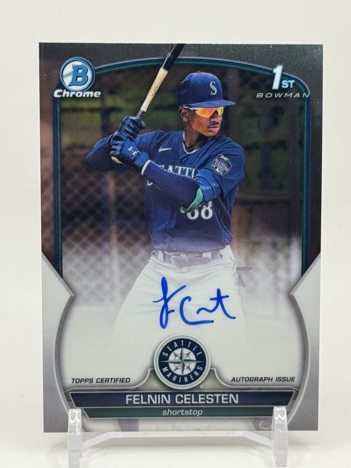 2023 Bowman Chrome Seattle Mariners 1st Felnin Celesten Autograph