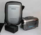 Tested Sony Handycam DCR-DVD403E Handheld DVD Camcorder Silver & Case.