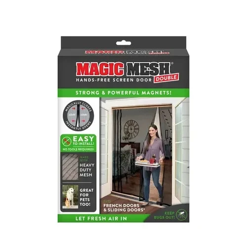 Puerta Pantalla Magnética 83" H x 75" W Manos Libres Negra - Malla Mágica MM351112 (2-PK) - Imagen 3 de 3