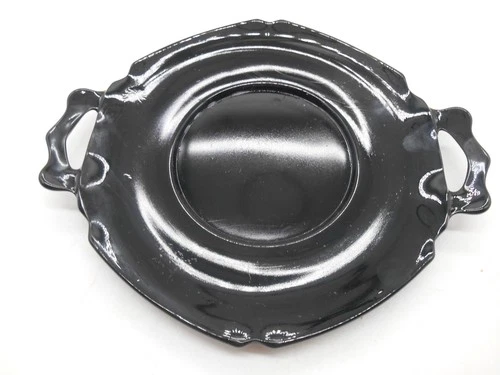 Elegant LE Smith Mount Pleasant Black Amethyst depression 7"  Handled Plate