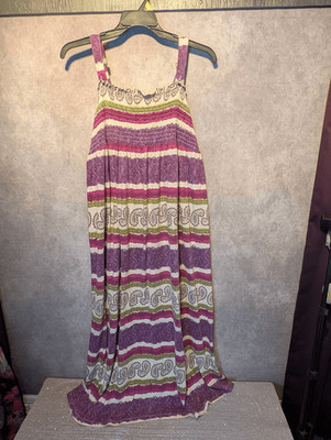 Bohemian paisley coquet summer beach vibes maxi-dress 3x removable straps