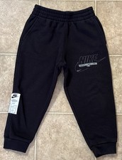 Kid&rsquo;s Nike Sportswear Black Sweatpants Pockets Size 5