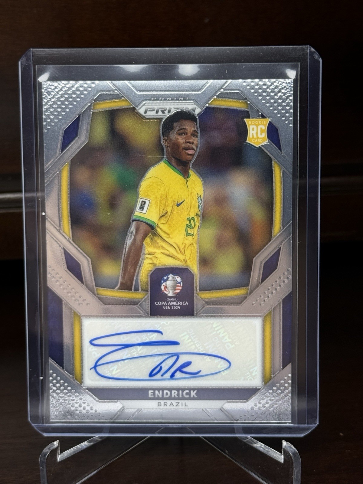 2024 Panini Prizm Copa America Soccer Endrick Brazil RC Rookie AUTO