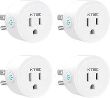 Prise intelligente 4 Faites votre valise, WiFi Compatible, Pas de Hub nécessaire, Alexa Google Home Control