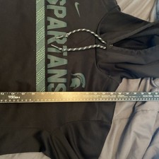 Black Michigan State Spartans Nike Hooded Sweatshirt Hoody Hoodie MSU Large A1